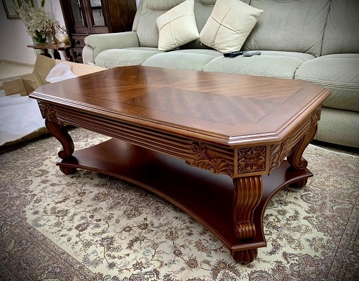 שולחן סלון עץ מפואר