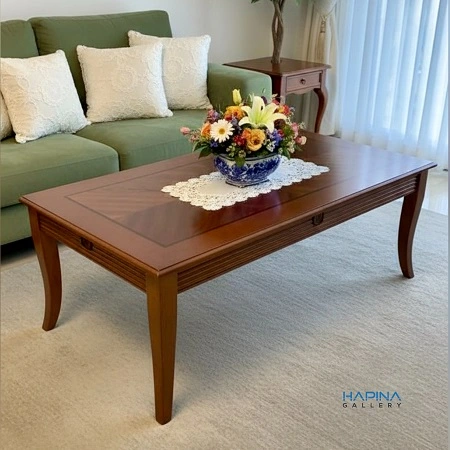 שולחן מלבני מעץ לסלון