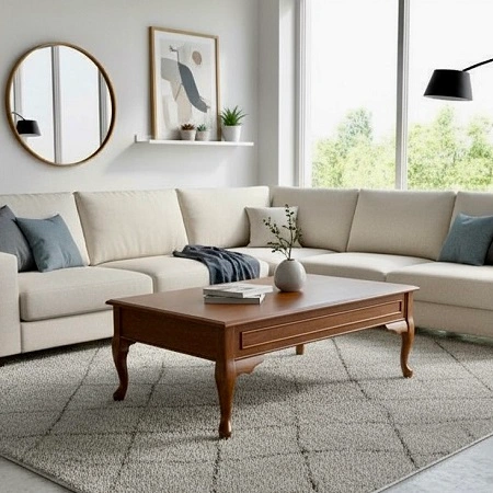 שולחן סלון עץ מלבן דגם שירה