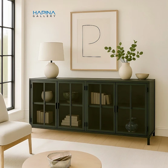 מזנון שחור מתכת לסלון