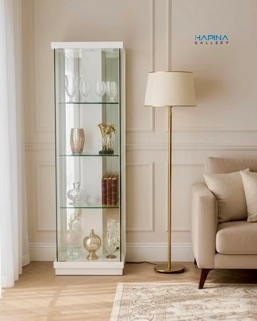 ויטרינה זכוכית "אדם" לבן