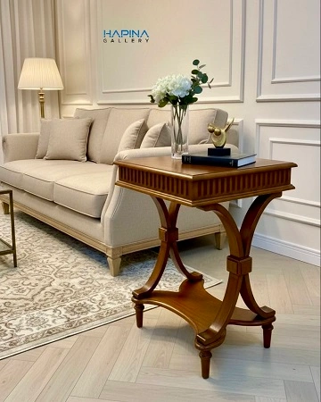 שידת צד מעץ לסלון בסגנון של פעם