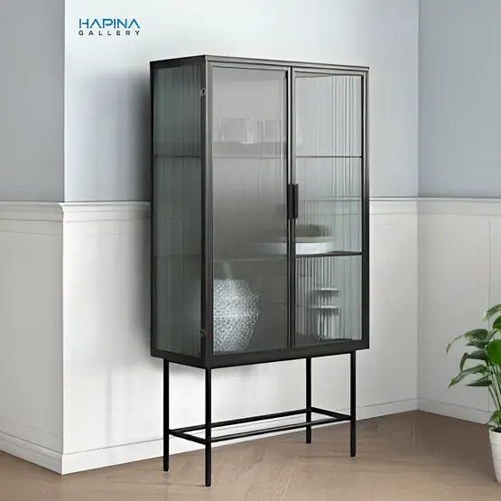 ויטרינה מתכת שחורה קליאו