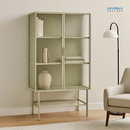 ויטרינה מתכת שמנת קליאו