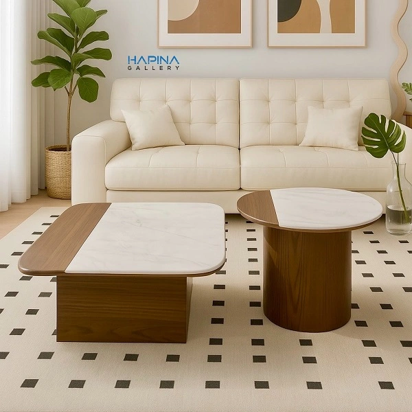 שולחנות מעוצבים עץ ושיש