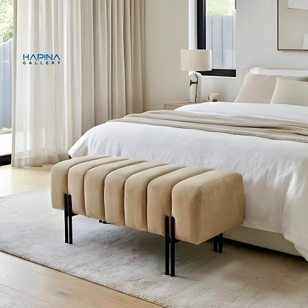 הדום מעוצב ספסל לחדרים שמנת