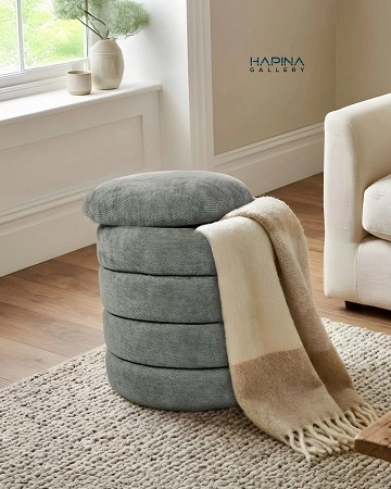 הדום עגול קטן נפתח אפור