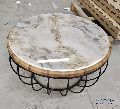 שולחן סלון פלטת עץ "סולי" לבן