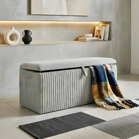 הדום מעוצב נפתח אפור פסים ג'סיקה