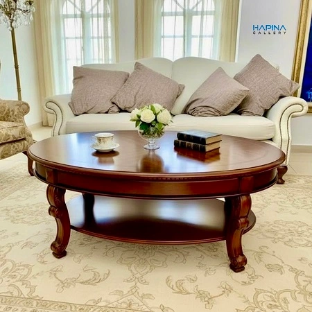 שולחן סלון אובלי מעץ אורלי