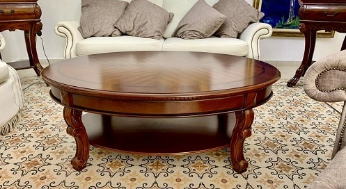 שולחן סלון אובלי מעץ אורלי