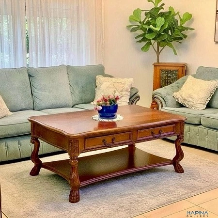 שולחן סלון מפואר מעץ דגם ג'קי